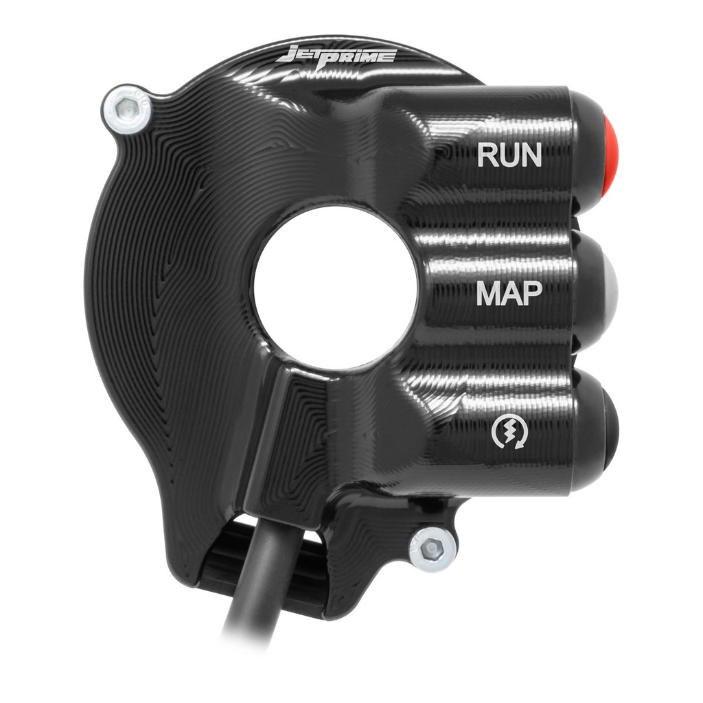 [JPCOAP660N-001] Jetprime Throttle Cover with Handlebar Switch for Aprilia RS660 / Tuono 660 (Black) - image 3
