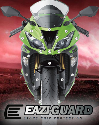Eazi-Guard Paint Protection Film for Kawasaki ZX-6R 2013 - 2016, gloss or matte