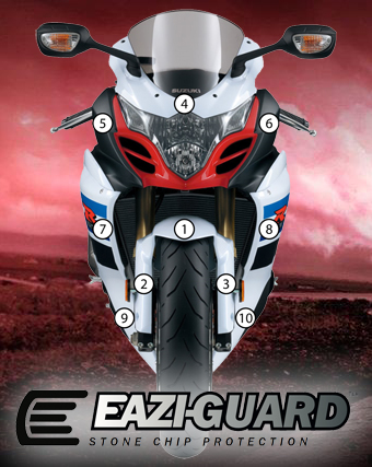 Eazi-Guard Paint Protection Film for Suzuki GSX-R 1000 2009 - 2016, gloss or matte