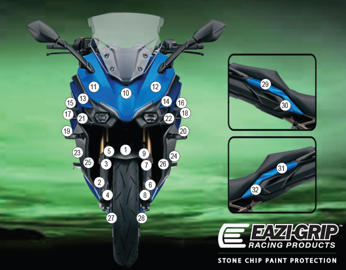 Eazi-Guard Paint Protection Film for Suzuki GSX-S 1000 GT, gloss or matte
